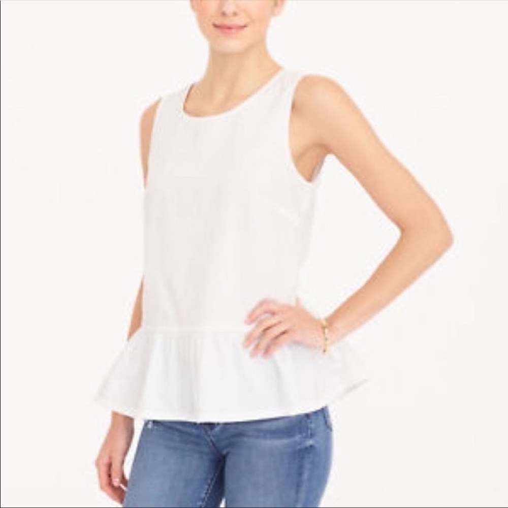 J Crew Bow Back Peplum Tank